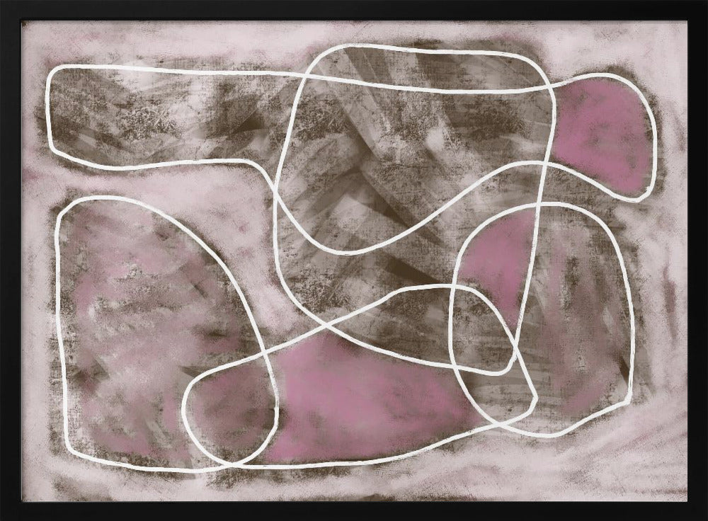 Pastellrosa Strichzeichnung | Poster