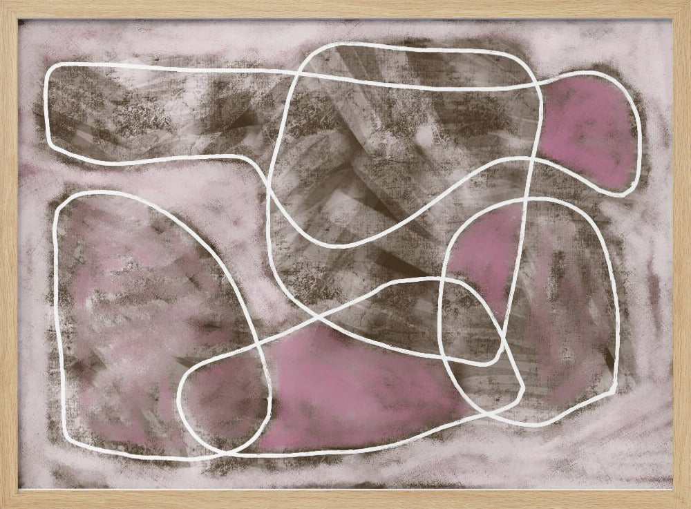 Pastellrosa Strichzeichnung | Poster