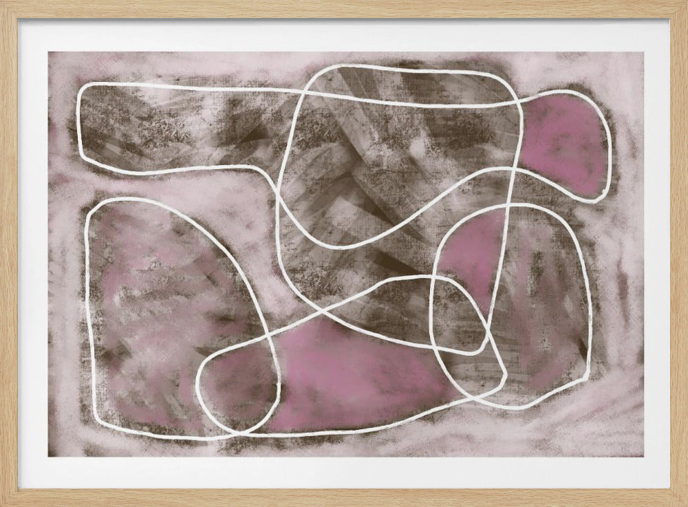 Pastellrosa Strichzeichnung | Poster