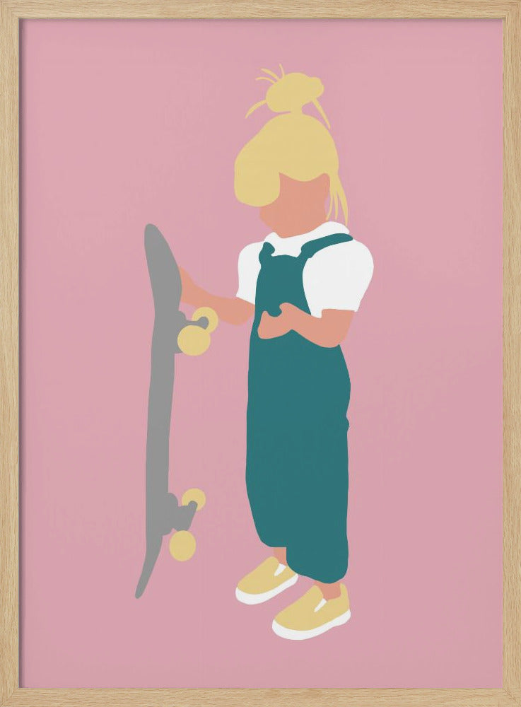 Juno – Skateboard-Mädchen-Silhouette | Poster