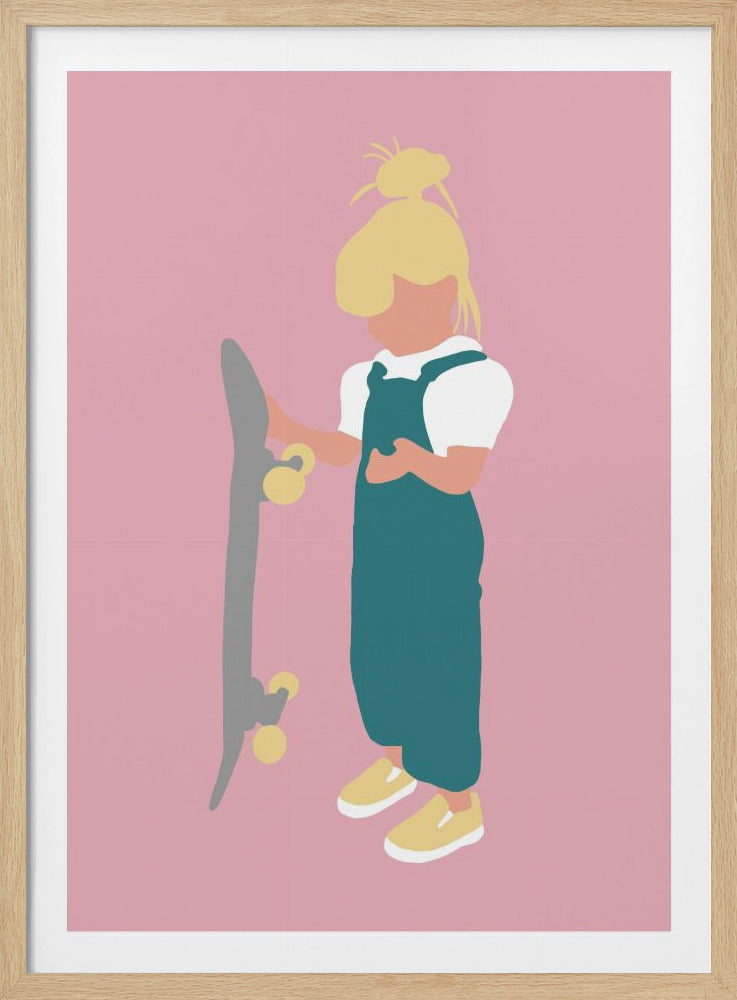 Juno – Skateboard-Mädchen-Silhouette | Poster