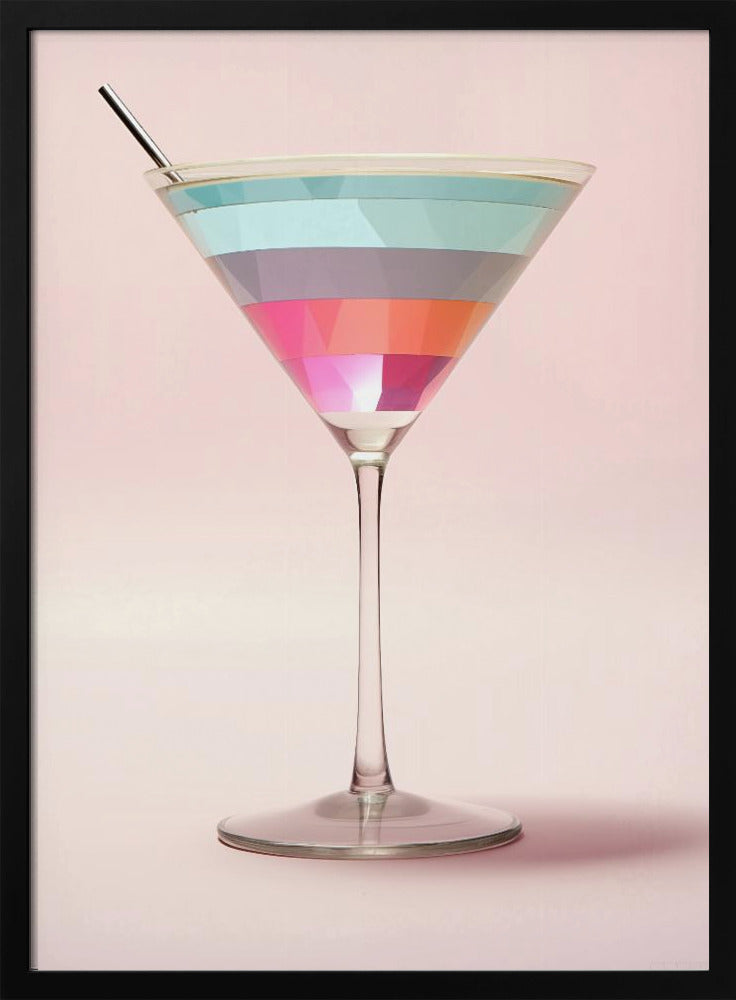 Gestreifter Martini | Poster