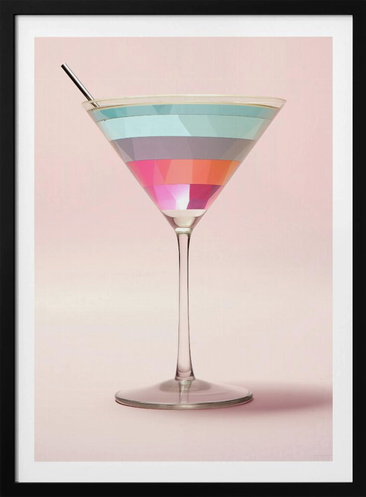 Gestreifter Martini | Poster