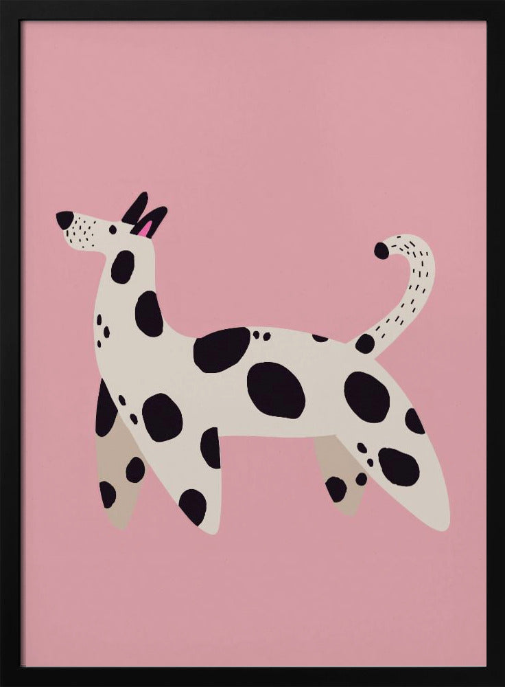 Spaziergang mit geflecktem Hündchen | Poster