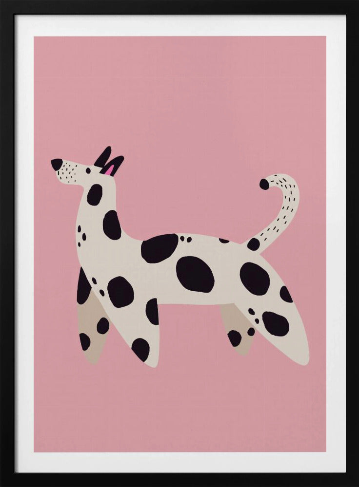 Spaziergang mit geflecktem Hündchen | Poster