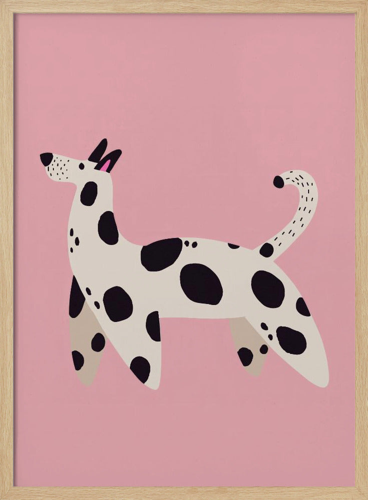 Spaziergang mit geflecktem Hündchen | Poster