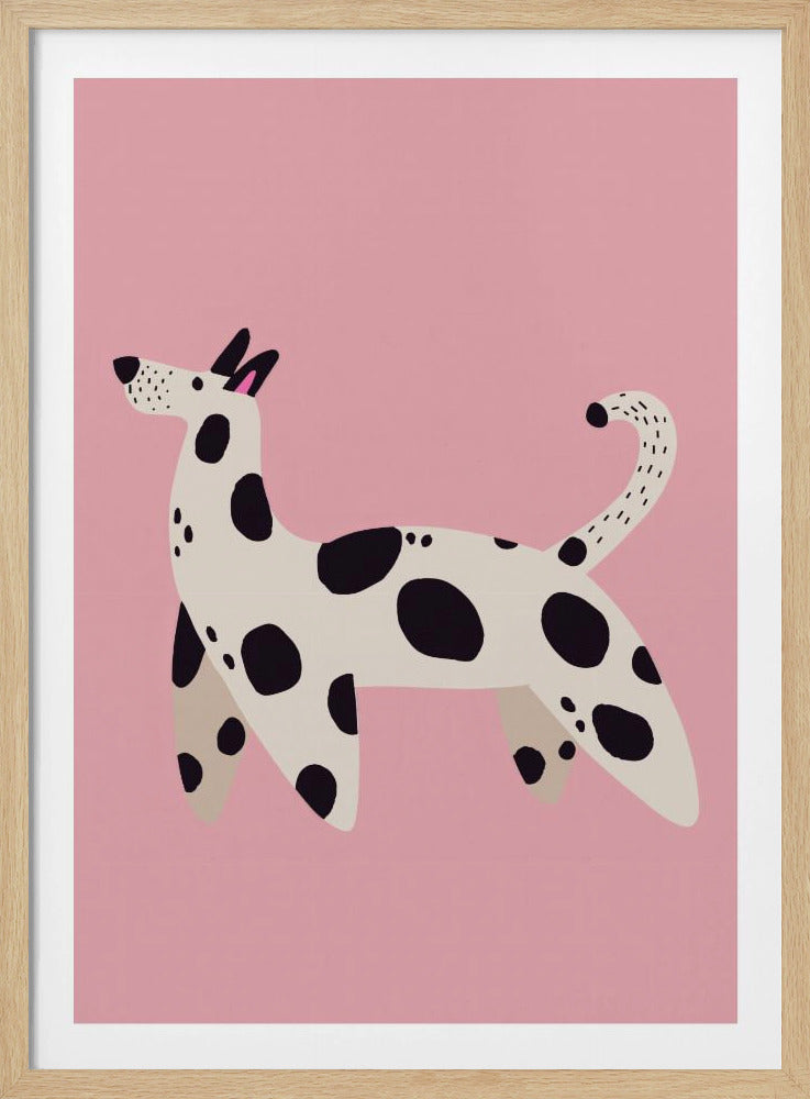 Spaziergang mit geflecktem Hündchen | Poster