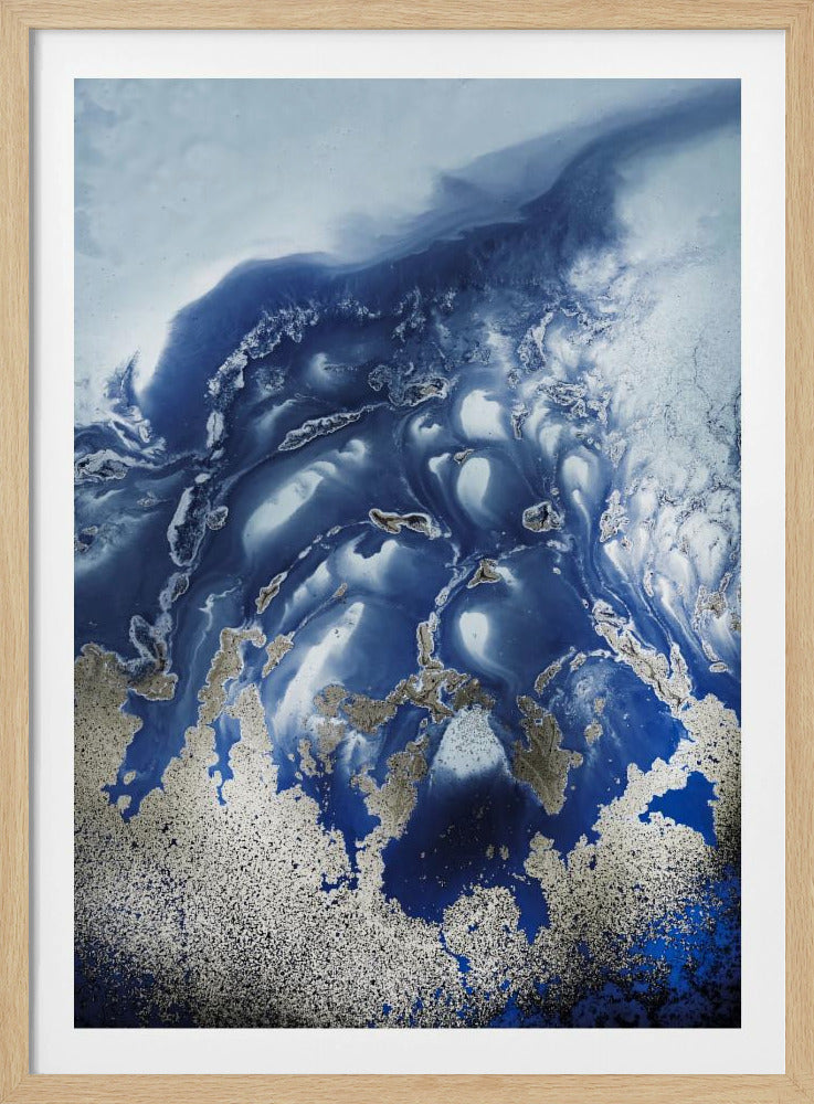 Soothing -" Ocean Wave Waltz 1" - Watercolor waves | Poster