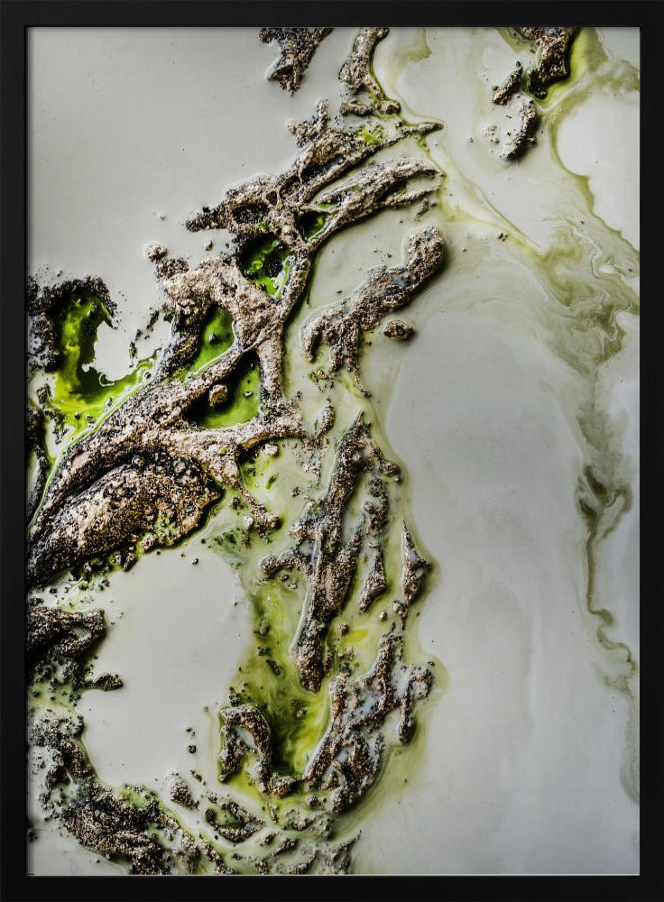 Zeitgenössische Kunst – Olive Enigma – Grüner Akzent | Poster