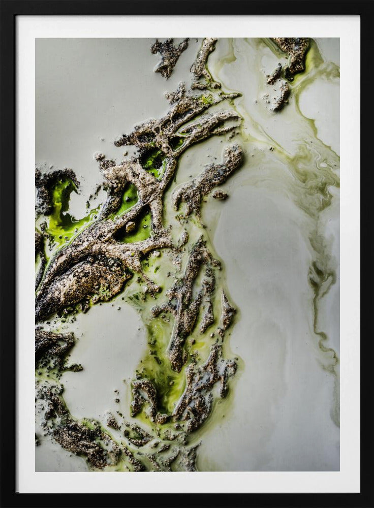 Zeitgenössische Kunst – Olive Enigma – Grüner Akzent | Poster