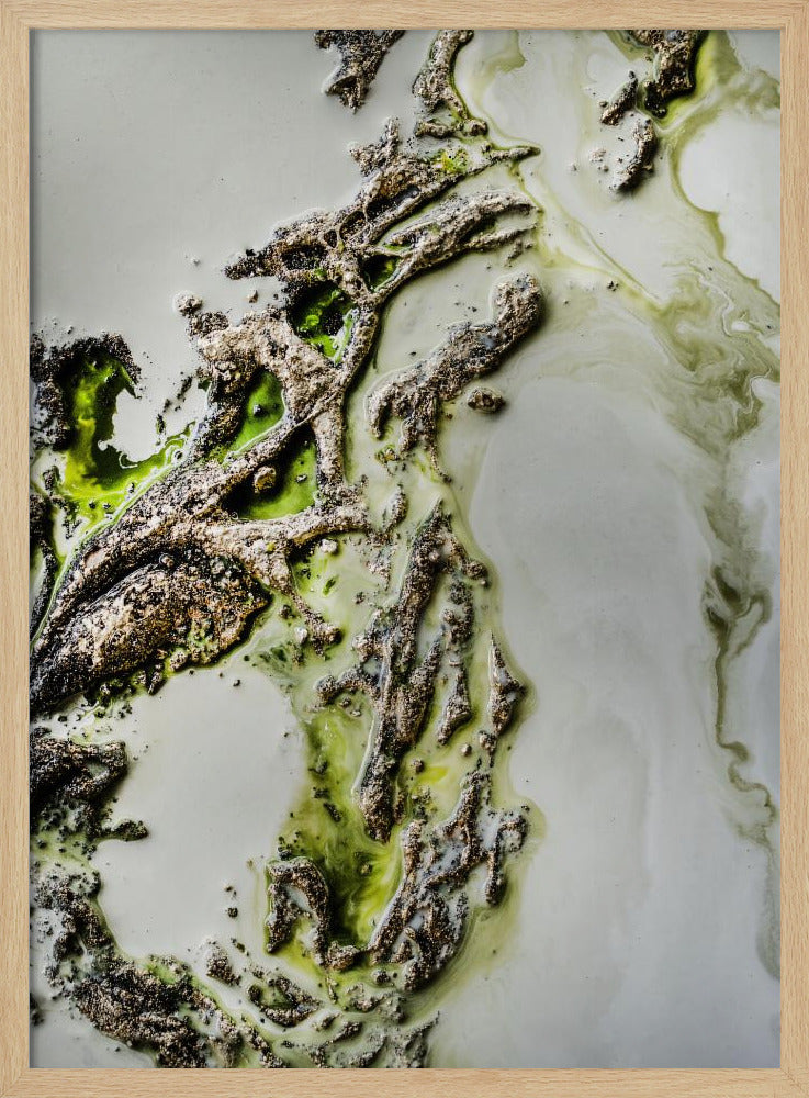 Zeitgenössische Kunst – Olive Enigma – Grüner Akzent | Poster