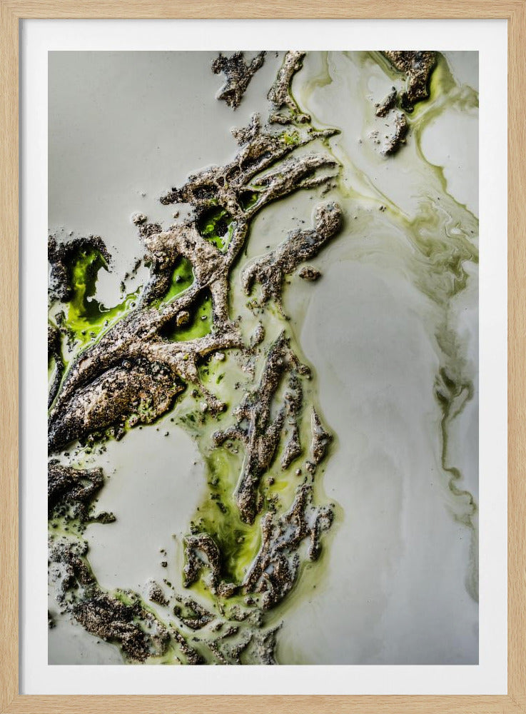 Zeitgenössische Kunst – Olive Enigma – Grüner Akzent | Poster