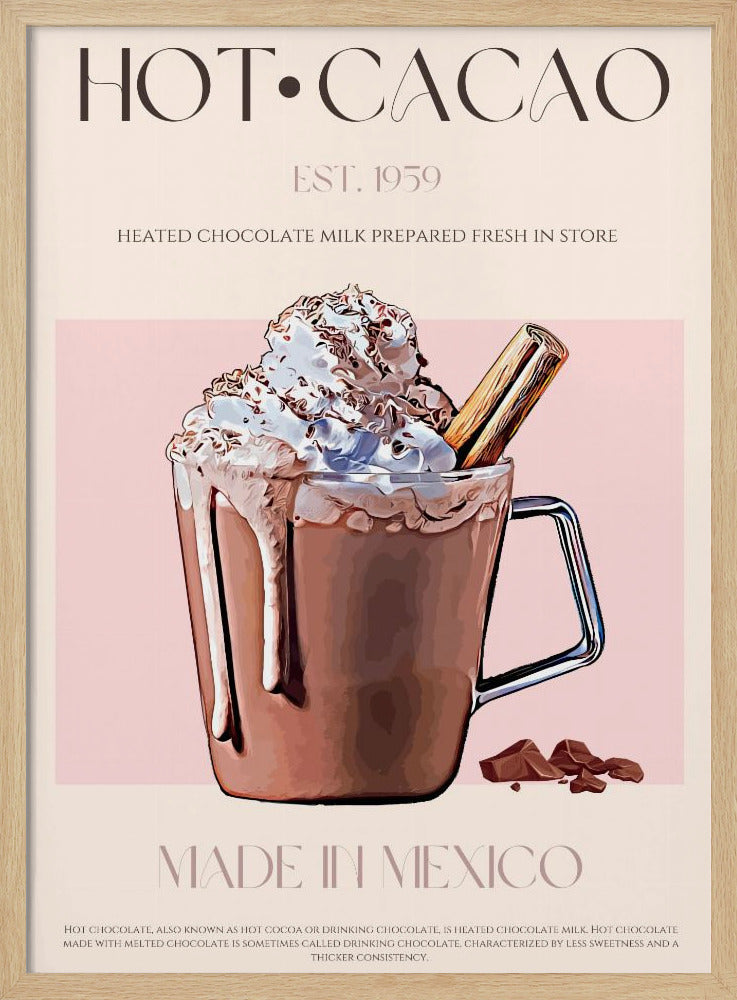 Eine Tasse cremiger heißer Kakao | Poster