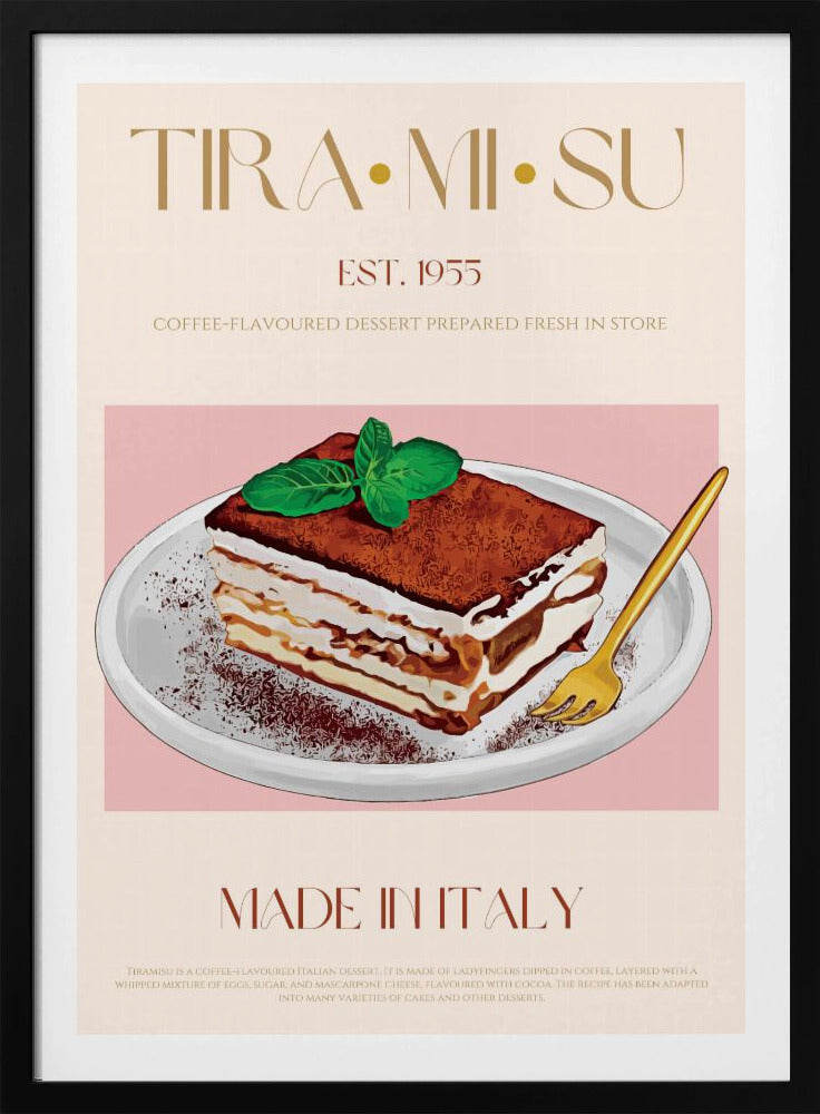 Klassischer italienischer Tiramisu-Druck | Poster