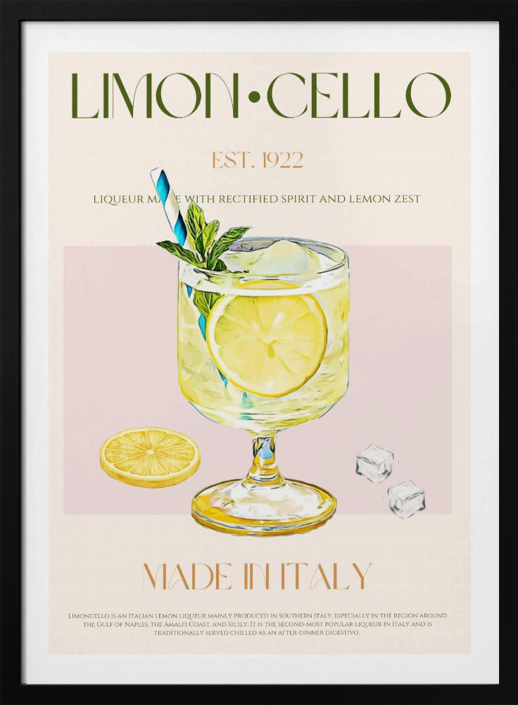 Illustration eines Limoncello-Getränks | Poster