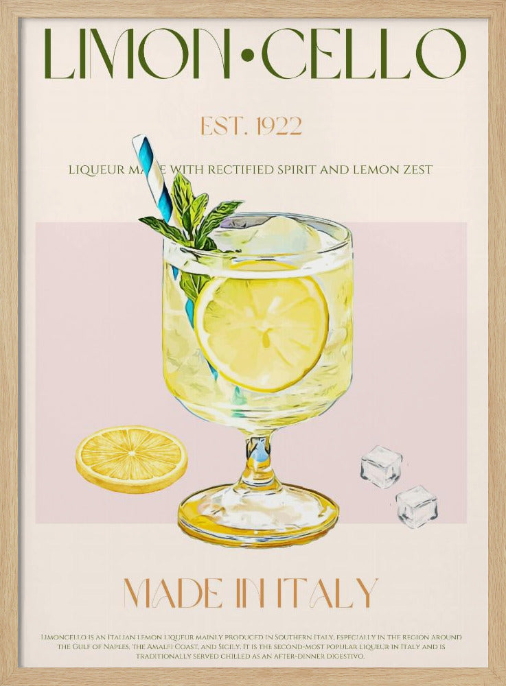 Illustration eines Limoncello-Getränks | Poster