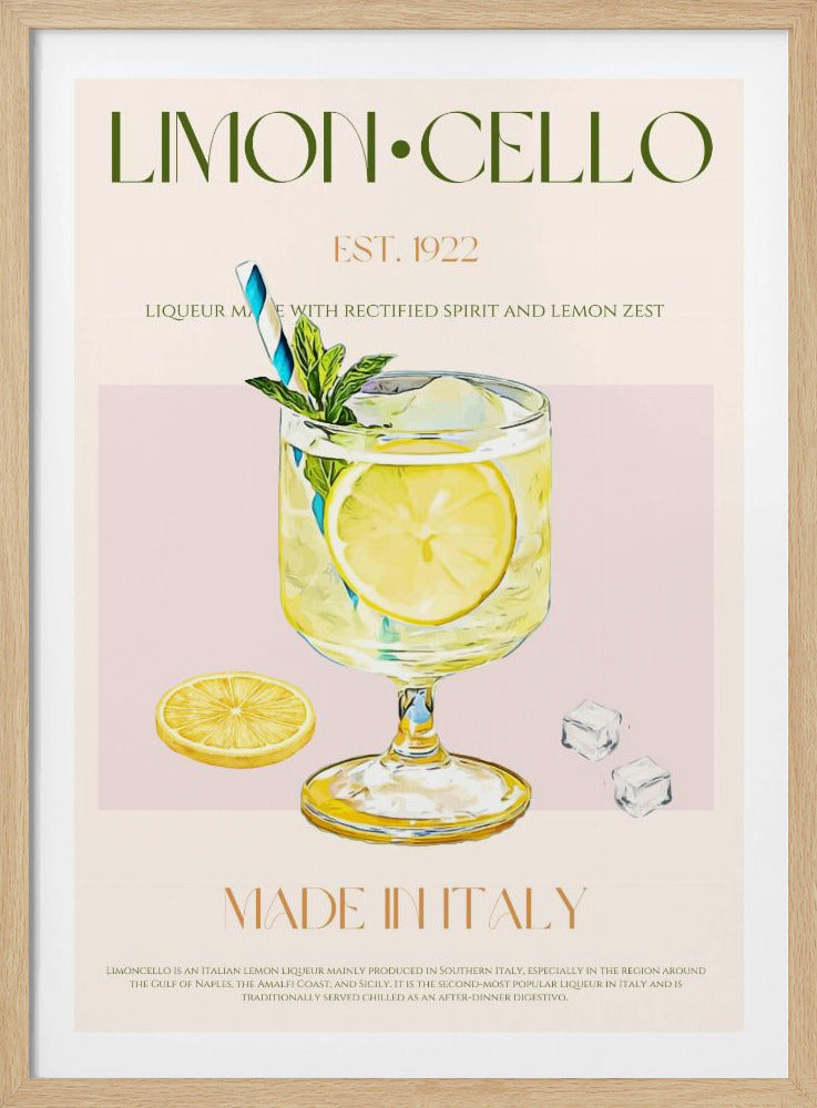 Illustration eines Limoncello-Getränks | Poster