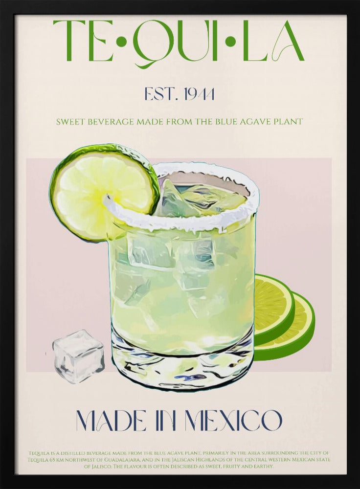 Tequila-Getränk mit Limette und Eis | Poster