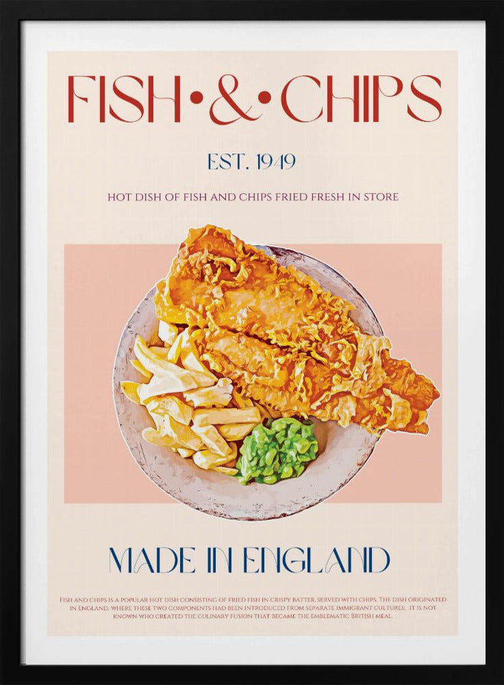 Klassisches Fish and Chips Gericht | Poster