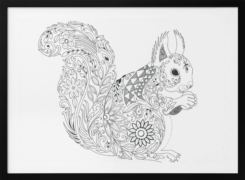Verziertes Eichhörnchen-Design | Poster