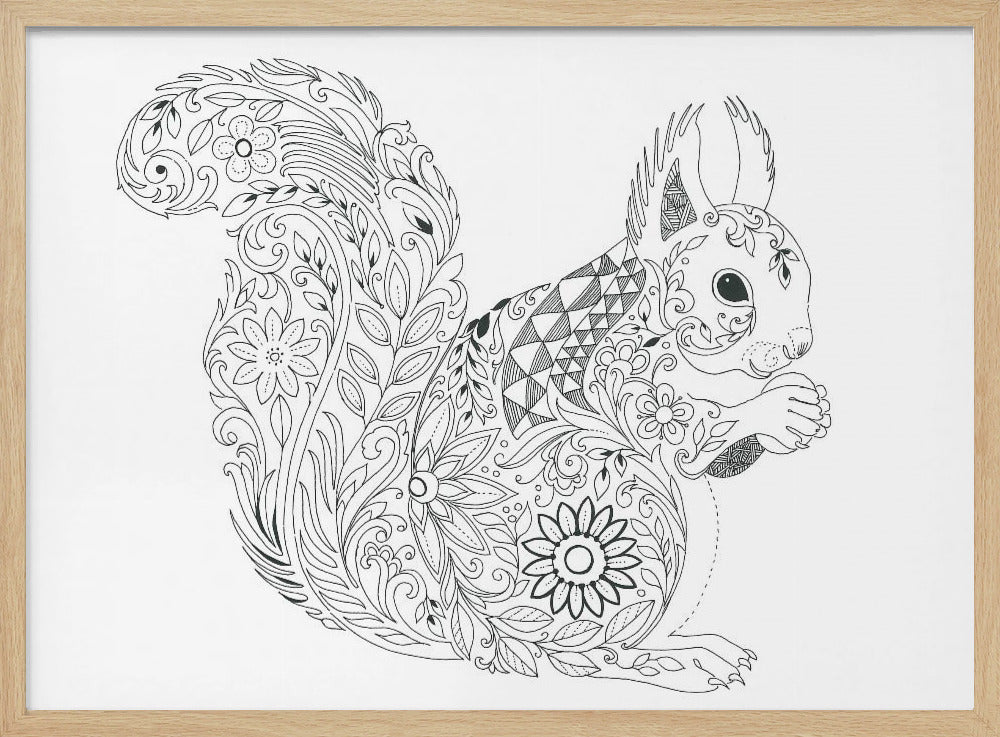 Verziertes Eichhörnchen-Design | Poster
