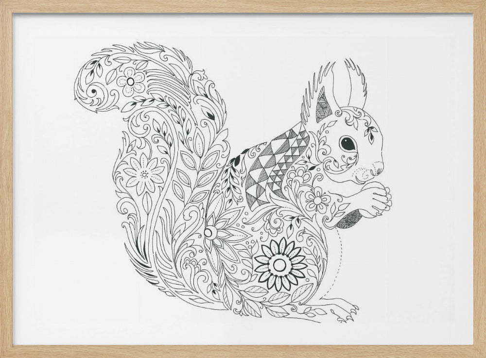 Verziertes Eichhörnchen-Design | Poster