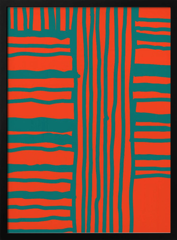 Türkis & Korallen Abstraktion 4 | Poster