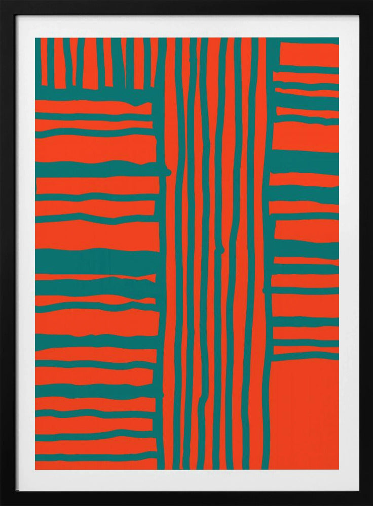 Türkis & Korallen Abstraktion 4 | Poster