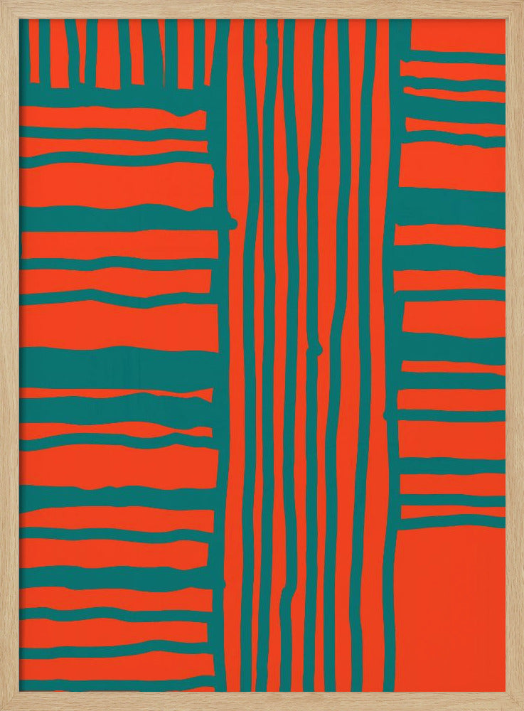 Türkis & Korallen Abstraktion 4 | Poster