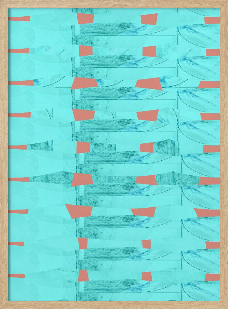 Türkis & Korallen Abstraktion 8 | Poster
