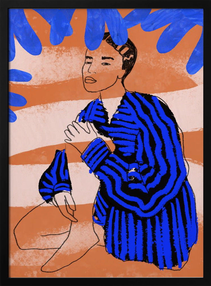 Blau gestreifte Träume | Poster