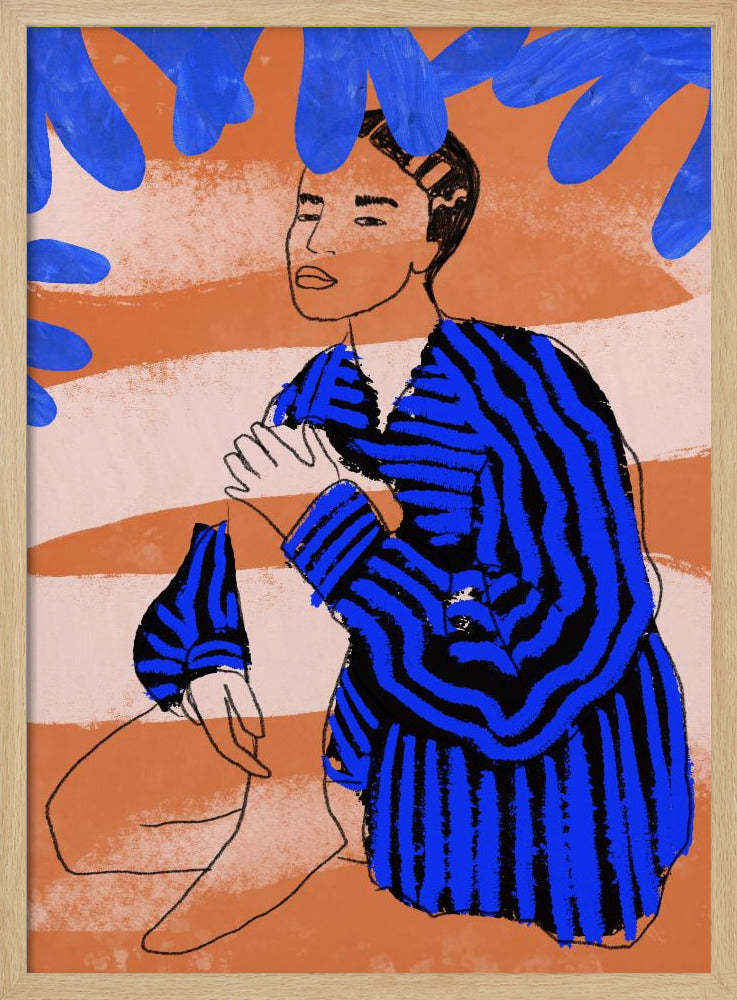 Blau gestreifte Träume | Poster