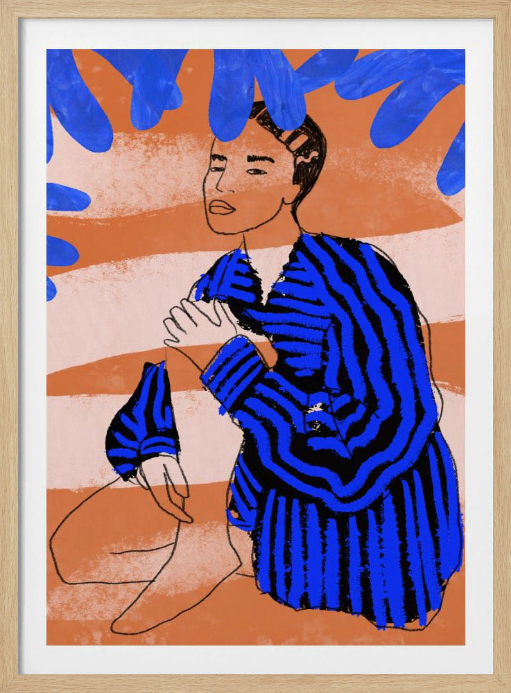 Blau gestreifte Träume | Poster