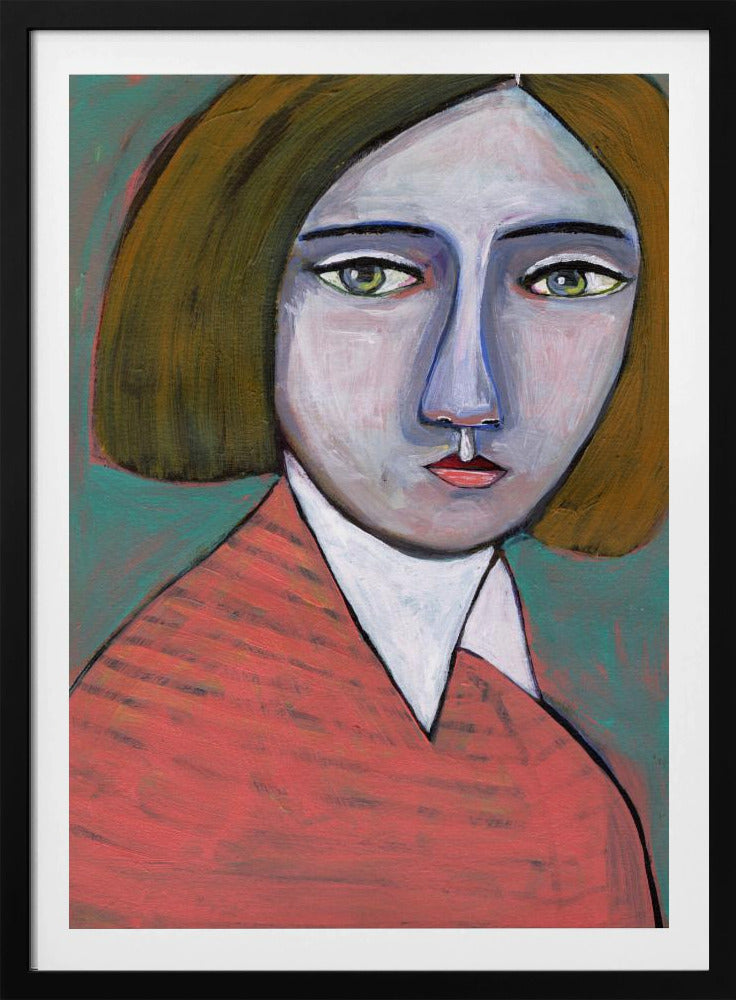 Dame im Melonenpullover | Poster