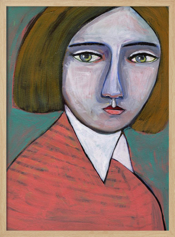 Dame im Melonenpullover | Poster