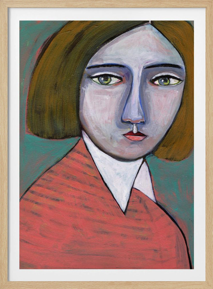 Dame im Melonenpullover | Poster