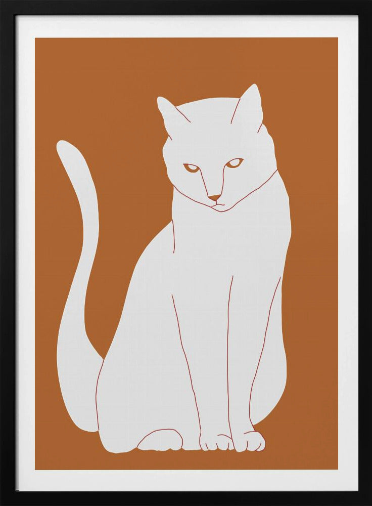 Weiße und orange Katze | Poster