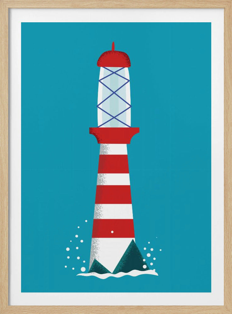 Gestreifter Leuchtturm | Poster