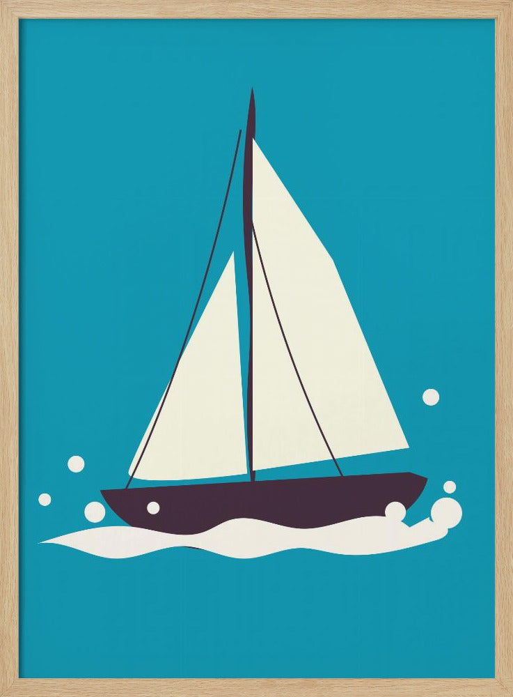Segelboot auf dem Meer | Poster