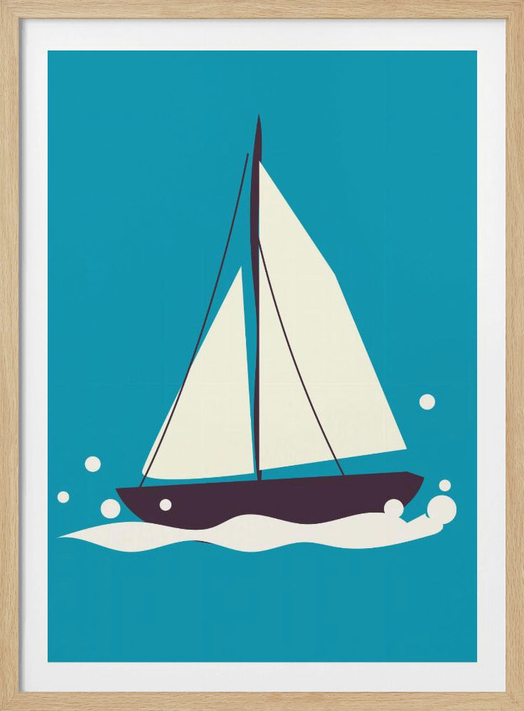 Segelboot auf dem Meer | Poster