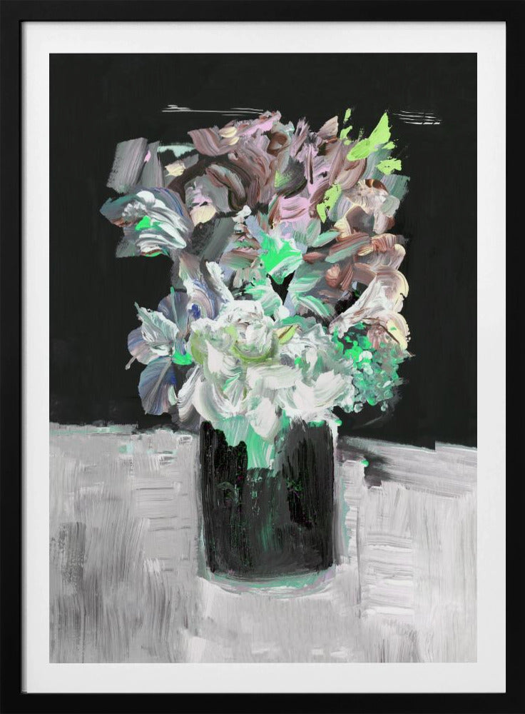 Bunte Blume mit Vase | Poster