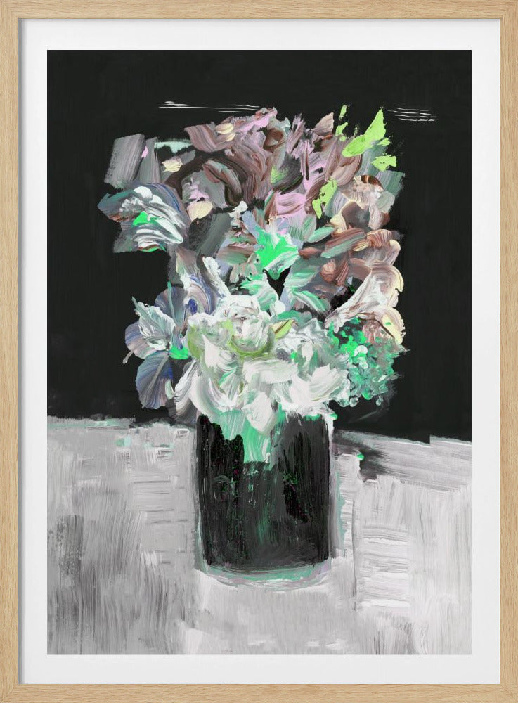 Bunte Blume mit Vase | Poster