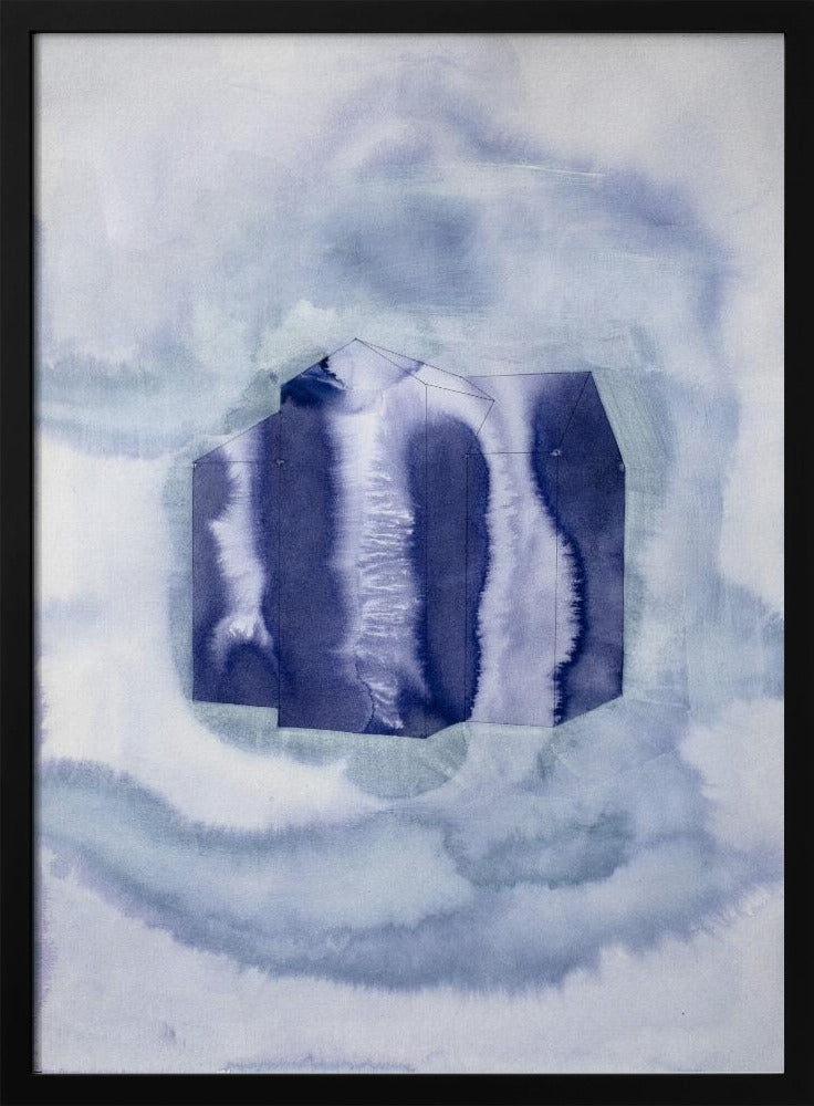 Blaue und violette organische Formen | Poster