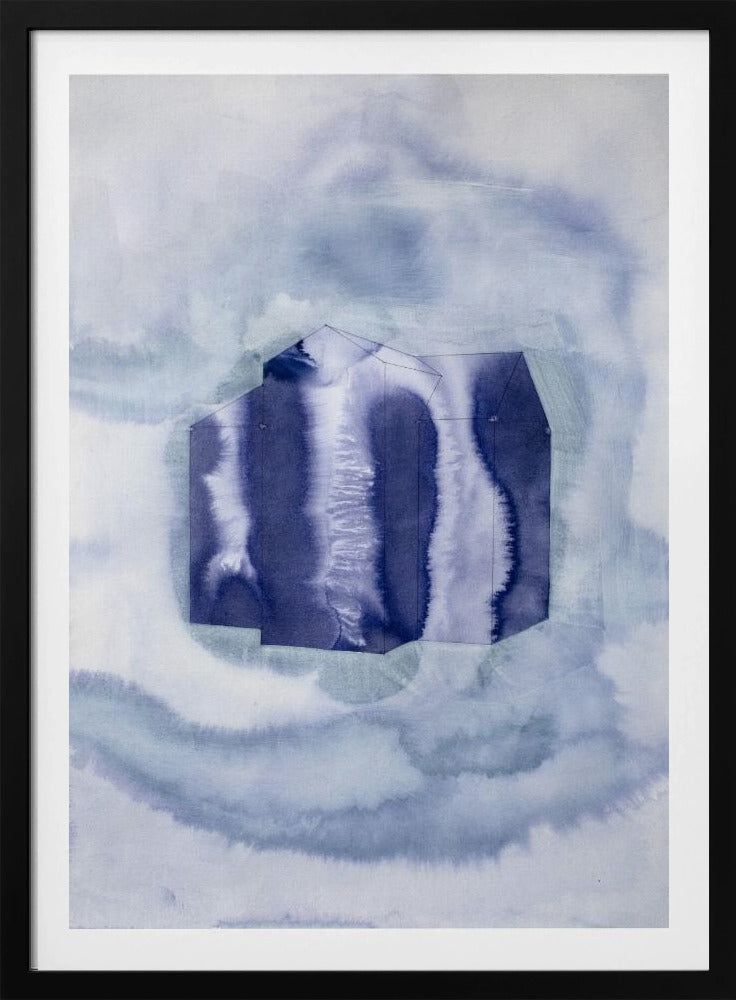 Blaue und violette organische Formen | Poster