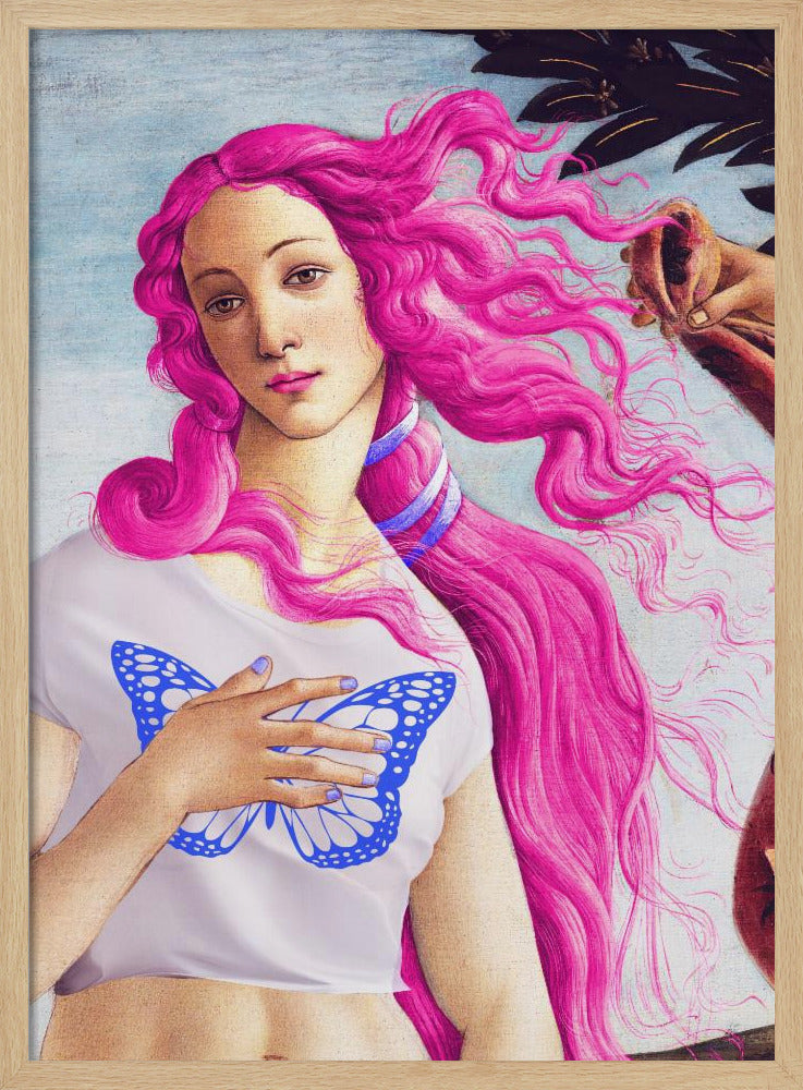 Eine Figur mit leuchtend rosa Haaren | Poster