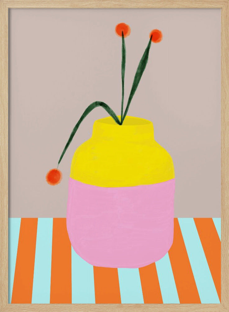 Kräftige Vase blüht | Poster