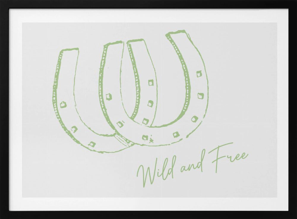 Hufeisen Wild and Free Salbeigrün | Poster