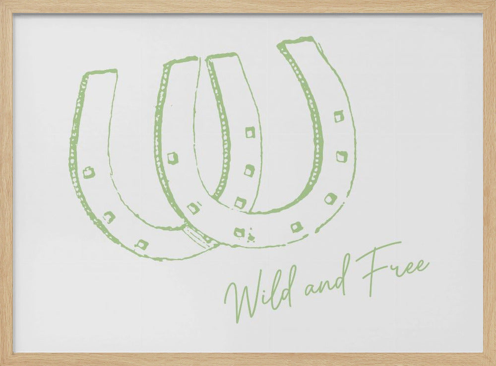 Hufeisen Wild and Free Salbeigrün | Poster