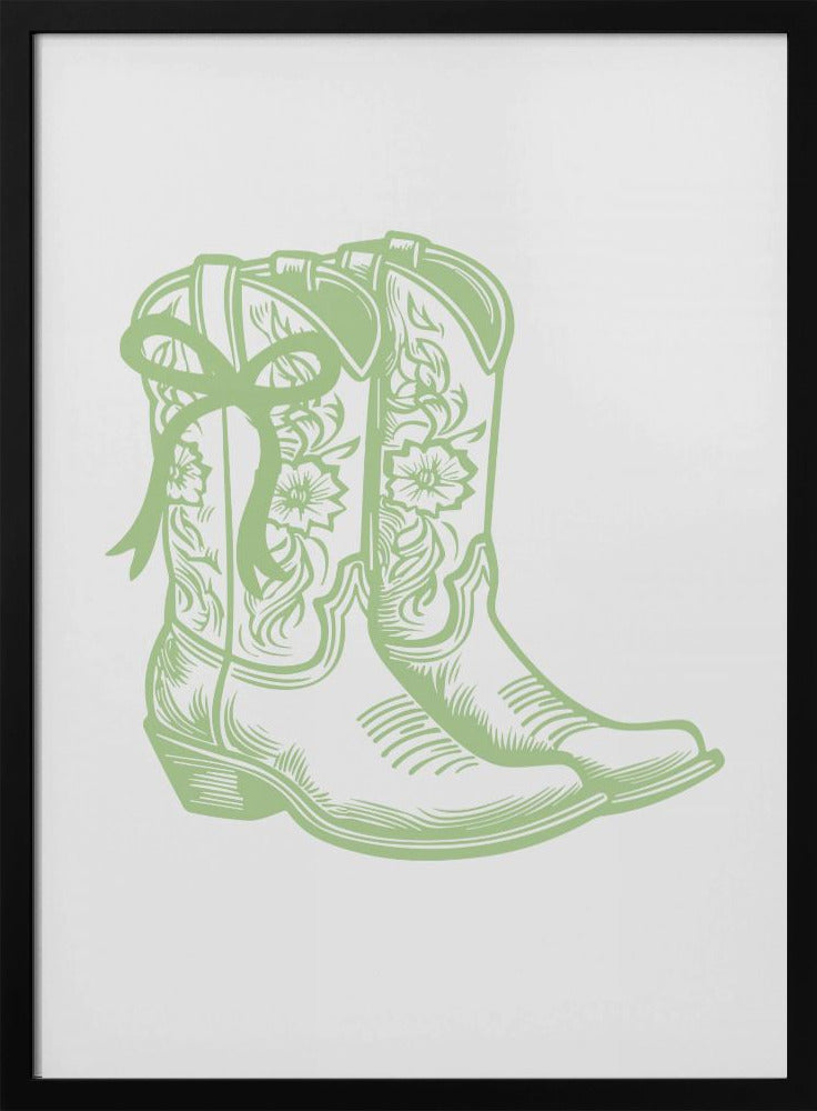 Floral Cowboy Boots | Poster