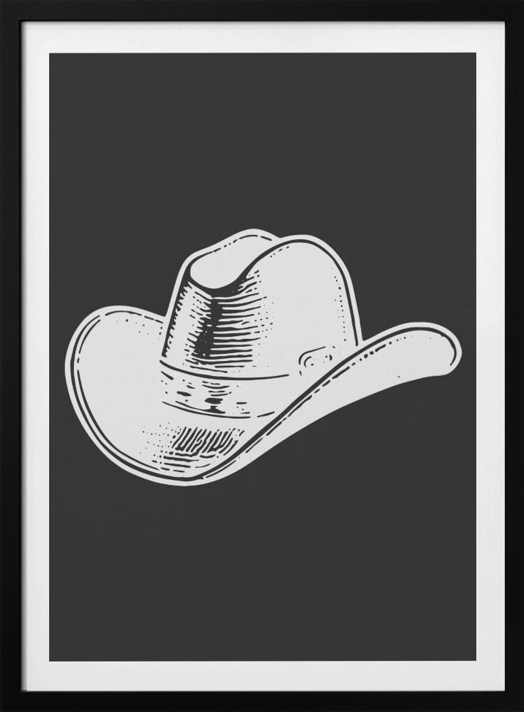 Schwarzer Cowboyhut | Poster
